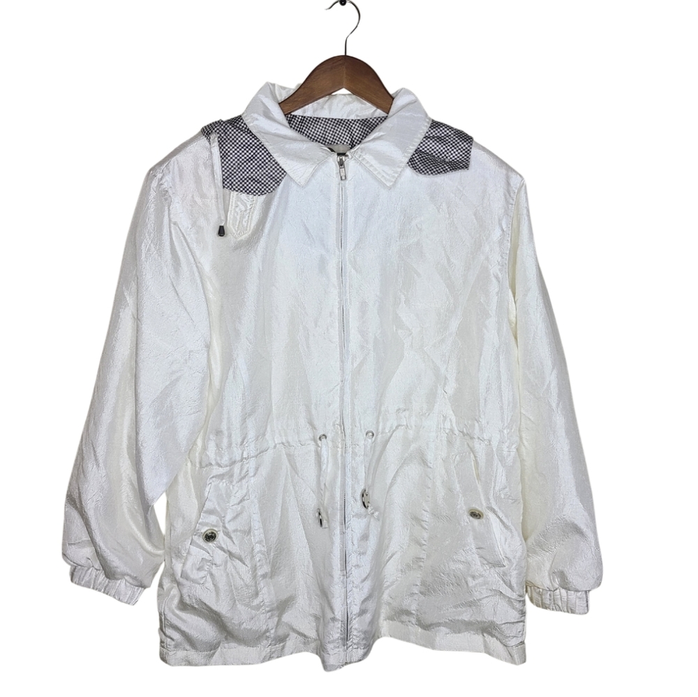 OutBrook White Windbreaker Jacket